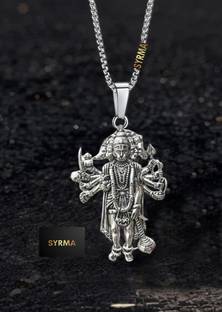 syrma Panchmukhi Hanuman Pendant for Men and Women, Panchmukhi Hanuman Kavach Locket Silver Stainless Steel Locket