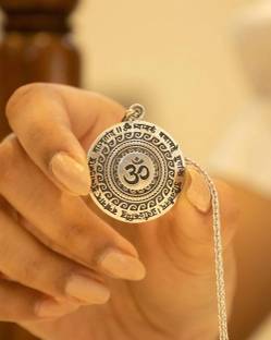 PRRITI Maha Mrityunjaya Mantra Om Pendant Silver Alloy Pendant
