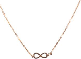 RVM Jewels Infinity Pendant Necklace with Chain Dainty Infinity Symbol in Rose Gold Plated Gold-plated Alloy