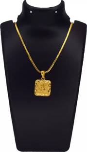 KAAYRA Om Religious Gold Plated Pendant With Unic Chain Man For Women Gold-plated Brass Pendant Set