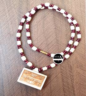 ANVIKA ANVIKA Tulsi kanthi with Shri SitaRam Bhaktmal Locket Handmade Tulsi Beads Mala Wood