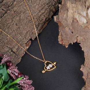 BOGHRA SALES Excellent Glorious Micro Rose Gold-Plated Diamond Pendant Set For Girls,Women Gold-plated Diamond Alloy Pendant