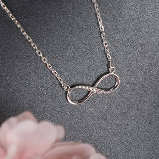 CLARA Infinity Rhodium Cubic Zirconia Sterling Silver Pendant