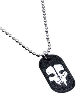 RVM Jewels Call of Duty Dog Tag Inspired Dog Tag Gaming COD Game Black Pendant Necklace Alloy