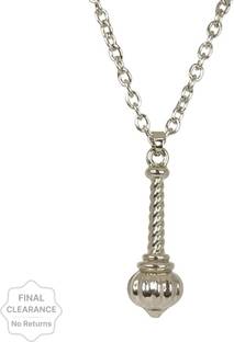 P.R.प्रिंट्स God Lord Shri Bajrangbali Sankat Mochan Ram Bhakt Hanuman Gada Pendant Locket सिल्वर प्लेटेड स्टेनलेस स्टील नेकलेस सेट