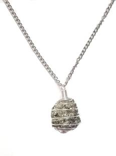 VIBESLE Pyrite Mini Cluster Pendant For Unisex, Wealth Protection Stone Prosperity. Crystal Stone Pendant