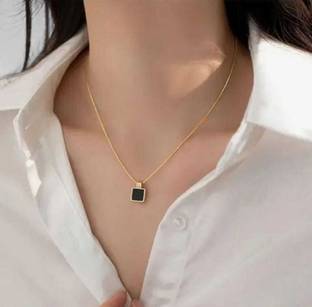 SSUNIQ Gold-plated Onyx Stainless Steel