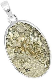 VIBESLE Natural Pyrite Rough Pendent and Attract for money For Women And Men Crystal Crystal Pendant