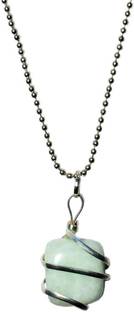 Takshila Gems Natural Aquamarine Pendant in wire Wrap with Chain 15 Grams Aquamarine Stone Locket