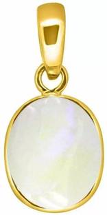 Chopra Gems Unique & Effective Original White Opal Pendant Stone Pendant for Men&Women Brass