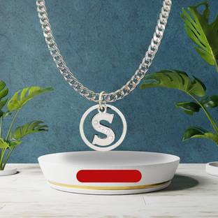 डी2 फैशन S Alphabet In Logo Locket With Pendant मेटल लॉकेट