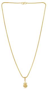NAVYA ART laxmi devi locket Gold-plated Alloy Pendant Set