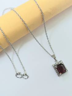 DTI Fashion stainless steel light brown color big AD with small diamond pendent with chain Cubic Zirconia Stainless Steel Locket Set