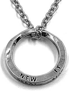 THE MEN THING Circle Pendant with 24inch Chain, Milan Style - Chain & Pendant for Men Silver Stainless Steel Pendant