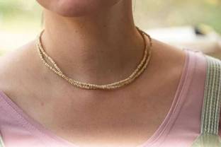 Shirjewellery589 Thin Tulsi Kanthi Mala 1 Wood Locket