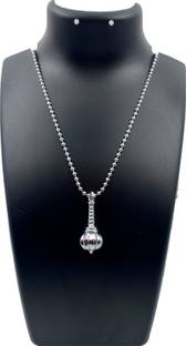 ringzinnie Hanuman Gada Silver Plated For Boys And Girls Silver Plated Alloy Necklace Set