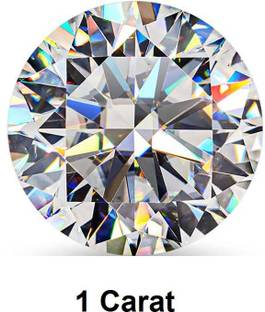 SIMPLY JEWELLERS Loose Diamond D Colorless Brilliant Round Cut VVS1 Gem 1 Carat Moissanite Stone, Crystal