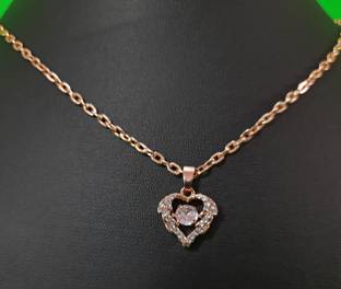 Capilite Heart Locket for Daily use Gold-plated Crystal Alloy Pendant