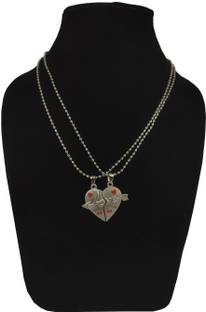 Murliwala Love & You Broken Heart With Arrow Romantic 2 In 1 Beautiful Duo Locket Pendant Stainless Steel