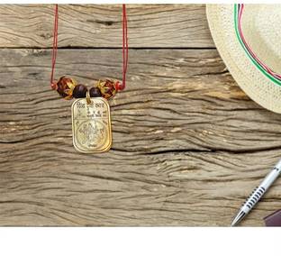 VRIDAANN Shree Divya Durga kavach pendant Gold-plated Brass Locket Set