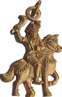 omkar Ayyanar On Horse Pendant Aiyanar Kuthirai Locket Kavach Bronze