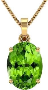 barmunda gems 9.25 Ratti Created Peridot Pendant Locket Original Certified Gemstone Lab Tested Peridot Brass