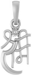 Akshat Sapphire Sterling Silver (92.5% purity) God Shree Ram Name Pendant For Men & Women Pure Silver Bhagwan Shri Ram Name Locket For Good Health & Wealth Sterling Silver Pendant