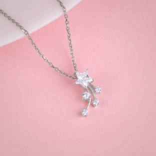 GIVA Rhodium Zircon Sterling Silver
