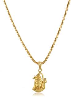 PYR JEWELS Lord Shiv ji Locket Pendant With Chain for Men & Women & Boys Girls Gold-plated Alloy Pendant Set