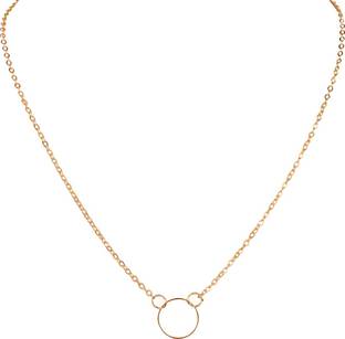 Vembley Single Layered Circle Pendant Necklace For Girls And Women Gold-plated Alloy Pendant