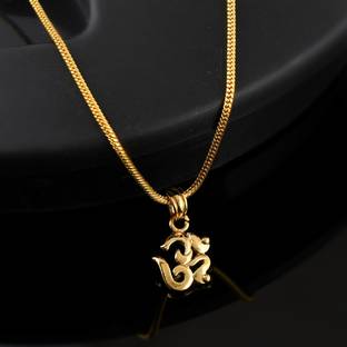 PYR फैशन brass om locket::om gold plated pendant locket::om pendant gold :: Gold-plated पीतल