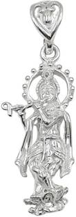 Sahiba Gems Pure Silver (Chandi ) Krishna Pendant Locket - Single Piece Rhodium Sterling Silver Pendant