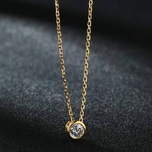 MYKI Good-looking gold Pendant with Chain Gold-plated Swarovski Zirconia Stainless Steel Pendant