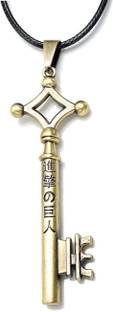 RVM Jewels Attack On Titan Eren Key Pendant Necklace Cosplay Jewelry Anime Accessory Alloy Pendant