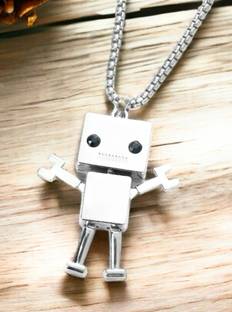 UWISH UW Robot pendant chain Silver Stainless Steel Pendant