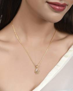PYR Fashion Stylish Partywear Gold God Locket Pendant Necklace Chain For Women Men Girl Boys Gold-plated Brass Pendant Set