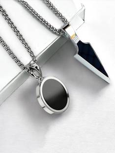 kazare Pendant For Boy and Men|Locket Combo Set Rhodium Alloy