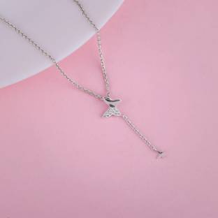 GIVA Rhodium Zircon Sterling Silver