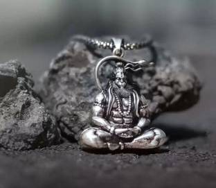 ARIVETS Meditation Rambhakt Hanuman Pendant Sterling Silver Locket Set