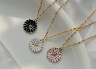 Sonisirani Pack OF 3 Combo beautiful daisy pendants , Charming Daisy Pendant Alloy
