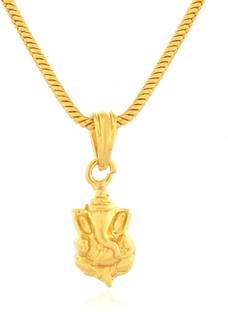 PYR Fashion Simple Chain with Pendant Lord Ganesha Locket Ganpati Ganesh ji Maharaj Gold-plated Alloy Pendant Set