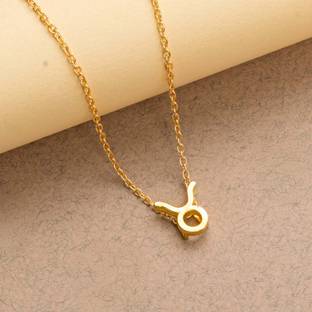 Astrotalk Taurus Zodiac Brass Pendant