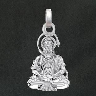 Akshat Sapphire 92.5% Pure Sterling Silver God Hanuman Bajrang Bali Pendant Locket For Kids Sterling Silver Pendant