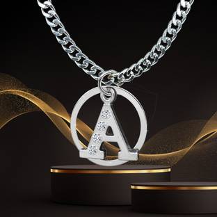 D2Fashion A Alphabet Locket Metal Pendant
