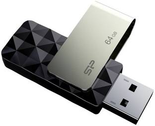 Silicon Power Blaze B30 64 GB Pen Drive Compatible with Desktop Computer, Laptop USB 3.2 Plastic Case