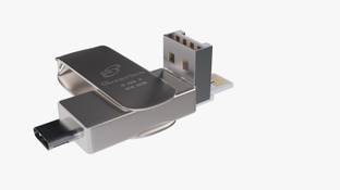 GREEN TECH GT061 USB NEO DRIVE 3.0 4 in 1 USB (Lightning , Type-C, Micro V8, USB Drive 64 GB Pen Drive Compatible with Mobile, Laptop, Desktop Computer USB 3.0 Metal Case