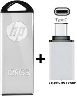 HP v220m 128 GB Pen Drive Compatible with Audio Player, Laptop, Gaming Console, Mobile, Tablet USB 2.0 Metal Case
