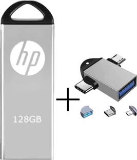 HP Flash Drive 128GB PenDrive Pendrive PENDRIVE 128 GB 128 GB Pen Drive Compatible with Audio Player, Desktop Computer, Gaming Console, Laptop, Mobile, Tablet USB 3.0 Metal Case