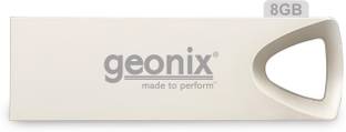 GEONIX GXPD8GB 8 GB Pen Drive Compatible with Laptop, Desktop Computer, Television USB 2.0 Metal Case