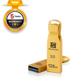 Simmtronics 128GB 3.0 PENDRIVE 128 Pen Drive Compatible with Desktop Computer, Audio Player, Laptop, Mobile, Netbook, Tablet, Television USB 3.0 Metal Case